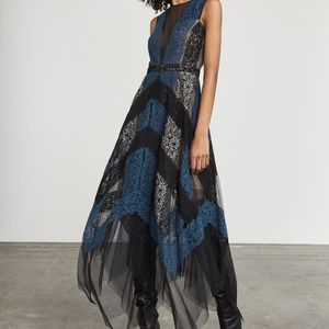 BCBGMAXAZIRA REBECKA ASYMMETRICAL DRESS